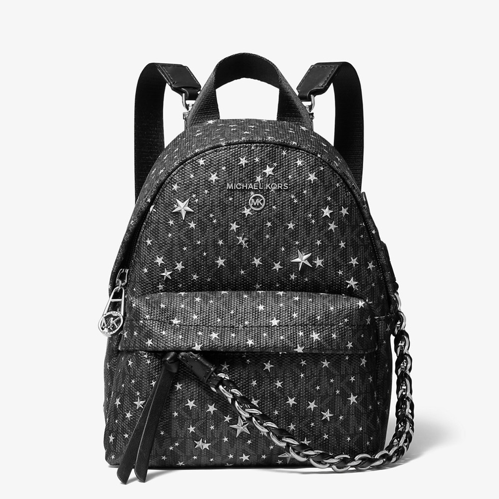 Michael Kors Slater Extra-Small Star Embellished
Logo Convertible Backpack